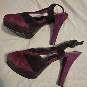 Nine West Purple Velvet Pumps